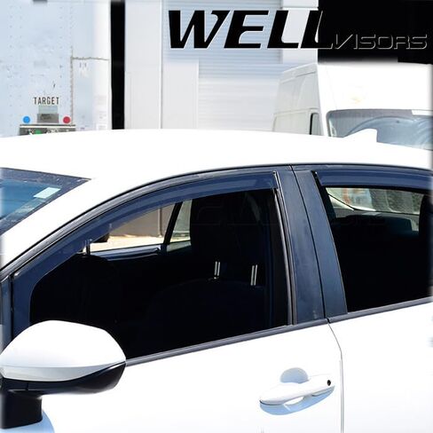 WellVisors in-Channel Side Window Visors Wind Deflectors 4Pcs Front Rear Compatible with Toyota Corolla Sedan 2020-2026 3-351TY026 in Saudi Arabia