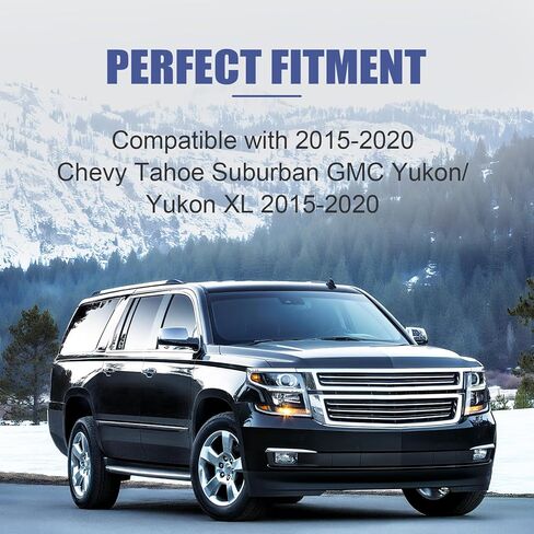 أغطية نصف مرآة علوية من الكروم وأغطية مقابض الأبواب الخارجية متوافقة مع تشيفي تاهو سوبربان جي إم سي يوكون/يوكون XL 2015-2020 in Kuwait