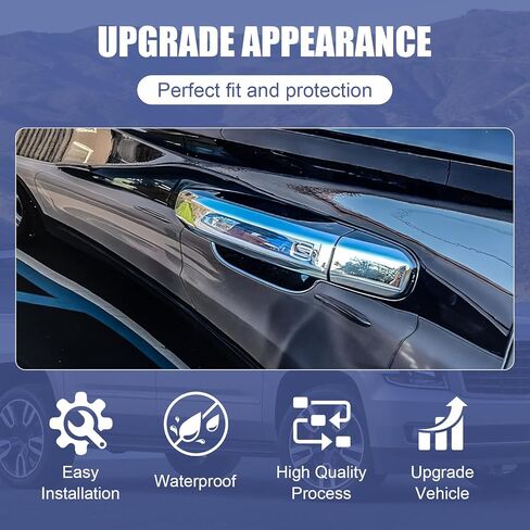 أغطية نصف مرآة علوية من الكروم وأغطية مقابض الأبواب الخارجية متوافقة مع تشيفي تاهو سوبربان جي إم سي يوكون/يوكون XL 2015-2020 in Kuwait