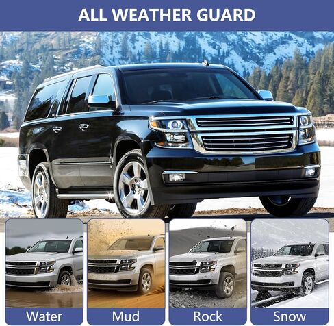 أغطية نصف مرآة علوية من الكروم وأغطية مقابض الأبواب الخارجية متوافقة مع تشيفي تاهو سوبربان جي إم سي يوكون/يوكون XL 2015-2020 in Kuwait