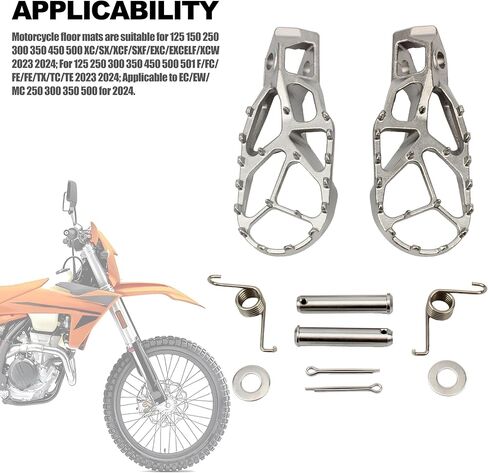 أوتاد القدم دراجة نارية Footpegs مسند القدم دواسة ل XC XCF XCFW SX SXF XCW EXC EXC-F 125 150 250 300 450 XWF 350 500 2018-2022 in Saudi Arabia