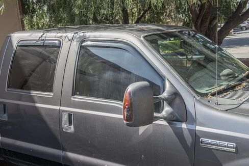Replacement for 2009-2016 Ford F250 F350 F450 F550 Crew Cab Models | EOS Visors JDM in-Channel Style Smoke Tinted Side Vents Window Deflectors Rain Guard DWV-V20_DWV-V21 in Saudi Arabia