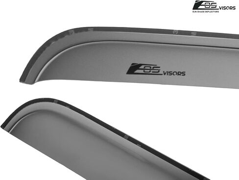 Replacement for 2009-2016 Ford F250 F350 F450 F550 Crew Cab Models | EOS Visors JDM in-Channel Style Smoke Tinted Side Vents Window Deflectors Rain Guard DWV-V20_DWV-V21 in Saudi Arabia