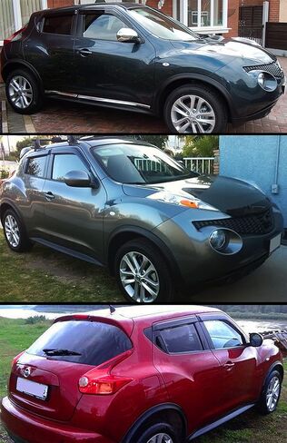 JDM Premium Smoke Tinted Window Visor Weather Rain Guard Deflector Compatible for 2011-2017 Nissan Juke in Saudi Arabia