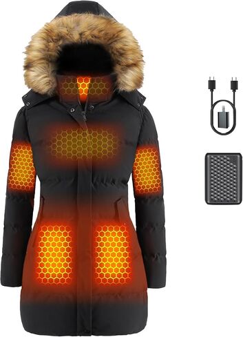 Graphene Women Heated Jacket 12V Fast Charge 18400mAh Large Capacity in Kuwait