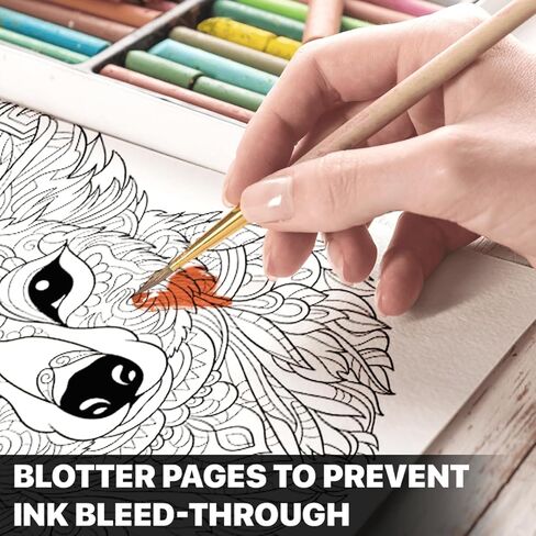 SOUTHERN LOTUS Animal Patterns Spiral Coloring Book Wirebound Hardcover Papers With Relaxing Animals Mandala Drawings Color Pages For Adults Women Seniors Mindfulness Relaxation Anxiety Relief in Kuwait