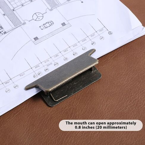1 قطعة مشبك ورق معدني برونزي، 3.3 × 1.3 بوصة مشابك دفتر ملاحظات فارغة من البرونز العتيق للمسافرين، مشابك ورق عتيقة من سبيكة، مشابك تزيين لصفحات المجلات للمكتب والمنزل DIY تستخدم القرطاسية المدرسية in Saudi Arabia