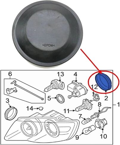 Car Headlight Dustproof Housing for VW for Polo for Eos Headlamp Back Light Low Beam Bulb Dust Cover Seal Cap Lid Boot 155 665 in Saudi Arabia