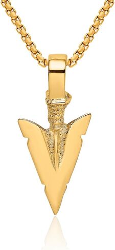 IceCarats 10K Solid Yellow Gold Arrowhead Necklace Chain Pendant Charm 33.72mm x 12.04mm Only in Saudi Arabia