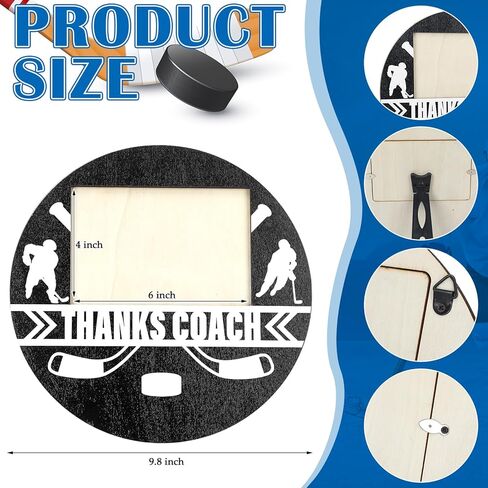 Hockey Coach from Team Gift Hockey Signable Picture Frame with Pen Fits 4 x 6 Inches Photograph Thanks Coach Gift Coaches Appreciation Hockey Home Plate Plaque in Saudi Arabia