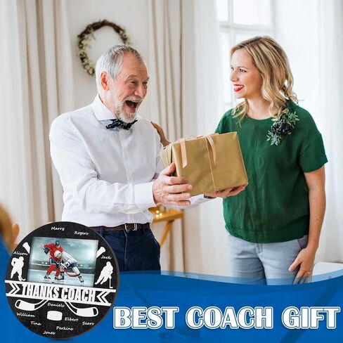 Hockey Coach from Team Gift Hockey Signable Picture Frame with Pen Fits 4 x 6 Inches Photograph Thanks Coach Gift Coaches Appreciation Hockey Home Plate Plaque in Saudi Arabia