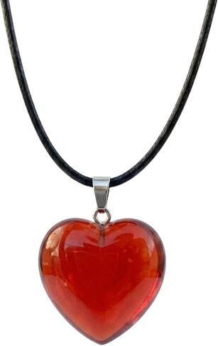 Crystal Necklaces for Women Crystal Pendant Gemstone Necklace for Spiritual Energy Healing Hexagonal and Heart Pendant Divination for Men (18 Inches Black Cord) | Hexagonal and Heart-shaped Pendant, for Spiritual Energy Healing, 18 Inches in Saudi Arabia