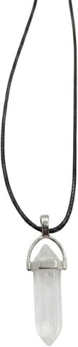 Crystal Necklaces for Women Crystal Pendant Gemstone Necklace for Spiritual Energy Healing Hexagonal and Heart Pendant Divination for Men (18 Inches Black Cord) | Hexagonal and Heart-shaped Pendant, for Spiritual Energy Healing, 18 Inches in Saudi Arabia