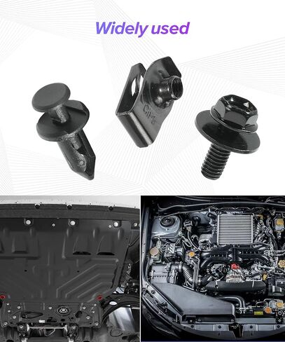 35PCS Automotive Clips,Car Accessories Bumper Clips,Car Body Screws,Engine Cover Guard Screw,Automotive Replavement Bumper Retainer Clip Extruded U-Nuts Kit,Fit for Most Cars,Truck,Sedans in Kuwait