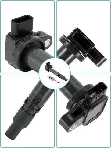 Set of 4 UF323 Ignition Coil Pack & Spark Plugs For Toyota 4Runner 1999 2000 2000 2.7L,Tacoma 2000 2001 2002 2003 2004 2.4L 2.7L,#UF-323 90919-02237 90919-01164 C1305 5C1304 E353 52-1690 IC453 in Saudi Arabia
