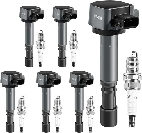 UF400 Ignition Coil Packs and Iridium Spark Plugs Kit Compatible with Honda for Civic 01-05,for Pilot 03-08,for EL 01-05, for MDX 01-09, for Ridgeline 06-08, 04-07 Saturn Vue Set of 6 in Saudi Arabia