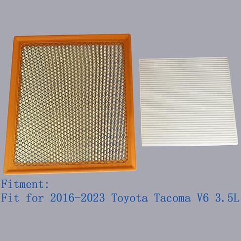 فلتر هواء المحرك والمقصورة مناسب لـ 2016-2023 Toyota Tacoma V6 3.5L استبدال 17801-0P100 88508-01010 178010P100 8850801010 in Kuwait