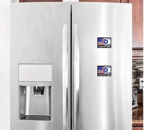 2 Pack I Stand with Israel American USA and Israel Flag Support Israel Car Magnet Auto Truck Fridge Magnetic Decal Bumper Magnet in Kuwait
