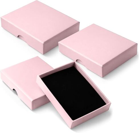 cobee 3 Pack Square Jewelry Boxes, Lids Necklace Boxes, Bracelet Earring Necklace Gift Box for Jewelry Gift Small Pendant Storage Case(white) in Saudi Arabia