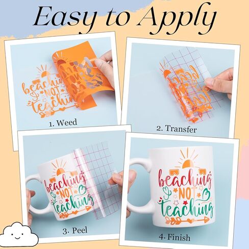 VINYL FROG 40 Sheets Adhesive Vinyl Bundle 12x12 inches Craft Vinyl Pack 40 Assorted Colors Self Adhesive Permanent Vinyl for Home Decorations, Stickers, DIY Mugs, Car Decals in Kuwait