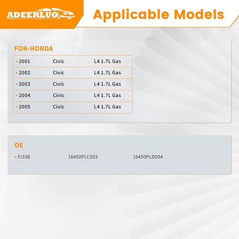 حاقن الوقود لهوندا سيفيك 2001 2002 2003 2004 2005 L4 1.7L Gas FJ338, 16450PLC003, 16450PLD004 مجموعة من 4 in Kuwait
