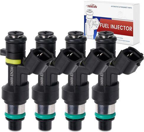 حاقن الوقود يناسب/Nissan 2013-2017 NV200 2.0L 2009-2014 Cube 1.8L 2007-2012 Versa 1.8L 2007-2012 Sentra 2.0L L4، استبدال Inyector OE 16600-EN200 FJ1056 (4 قطع) in Saudi Arabia