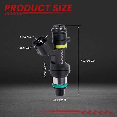 حاقن الوقود يناسب/Nissan 2013-2017 NV200 2.0L 2009-2014 Cube 1.8L 2007-2012 Versa 1.8L 2007-2012 Sentra 2.0L L4، استبدال Inyector OE 16600-EN200 FJ1056 (4 قطع) in Saudi Arabia
