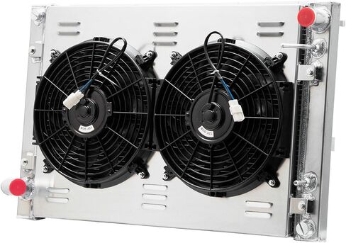 3 Row Radiator For 08-2013 Infiniti G35 3.5L/G37 3.7L Aluminum Crossflow Radiator+Condenser Combo+Shroud Fan AT in Saudi Arabia