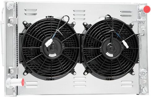 3 Row Radiator For 08-2013 Infiniti G35 3.5L/G37 3.7L Aluminum Crossflow Radiator+Condenser Combo+Shroud Fan AT in Saudi Arabia