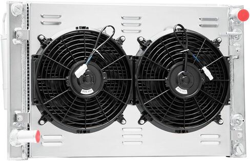 3 Row Radiator For 08-2013 Infiniti G35 3.5L/G37 3.7L Aluminum Crossflow Radiator+Condenser Combo+Shroud Fan AT in Saudi Arabia