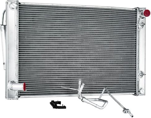 3 Row Radiator For 08-2013 Infiniti G35 3.5L/G37 3.7L Aluminum Crossflow Radiator+Condenser Combo+Shroud Fan AT in Saudi Arabia