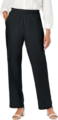 Jessica London Women's Plus Size Lightweight Linen-Blend Straight-Leg Pants in Saudi Arabia