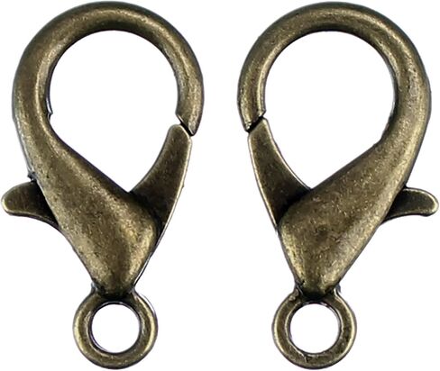 50 Pack - CleverDelights Lobster Clasps - 21x12mm - Antique Copper Color in Saudi Arabia