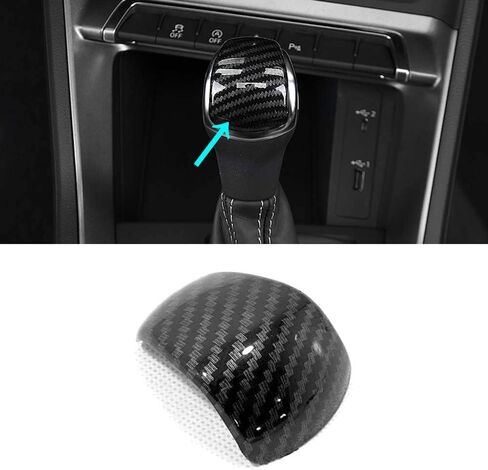 HIGH FLYING 2019-2025 for Audi Q3 Car Accessories Gear Shift Knob Cover Trim ABS Carbon Fiber Style 1PC in Saudi Arabia