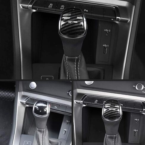 HIGH FLYING 2019-2025 for Audi Q3 Car Accessories Gear Shift Knob Cover Trim ABS Carbon Fiber Style 1PC in Saudi Arabia