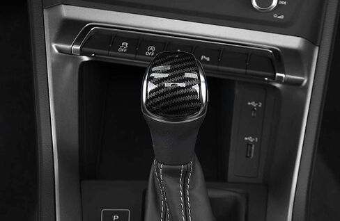HIGH FLYING 2019-2025 for Audi Q3 Car Accessories Gear Shift Knob Cover Trim ABS Carbon Fiber Style 1PC in Saudi Arabia