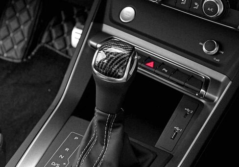 HIGH FLYING 2019-2025 for Audi Q3 Car Accessories Gear Shift Knob Cover Trim ABS Carbon Fiber Style 1PC in Saudi Arabia