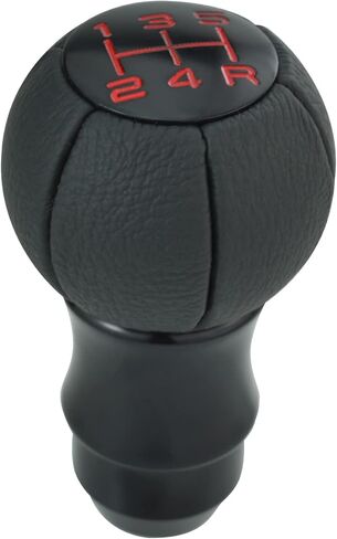 Arenbel 5 Speed Leather Shifter Grip Stick Knob Ball Shape Car Gear Shift Lever Handles Fit Most Auto Manual Transmissions, Black in Saudi Arabia