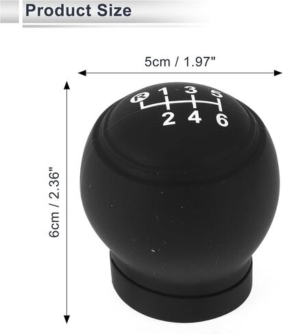 1 Pc Universal Gear Shift Knob Cover Anti-Slip 6x5cm/2.36"x1.97" Stick Shifting Handle Protector Manual Black Silicone in Saudi Arabia