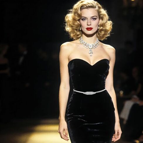 Women's Skinny Metal Waist Belt Elastic Thin Metal Waist Belt Rhinestone Stretch Chain Belts for Dress Wedding in Kuwait