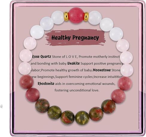 ARHTF Fertility Bracelets for Women Halthy Pregnancy Bracelet Fertility Crystals Pregnancy Support Fertility Gifts Congrats On Pregnancy Gift in Kuwait