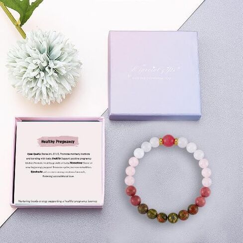 ARHTF Fertility Bracelets for Women Halthy Pregnancy Bracelet Fertility Crystals Pregnancy Support Fertility Gifts Congrats On Pregnancy Gift in Kuwait