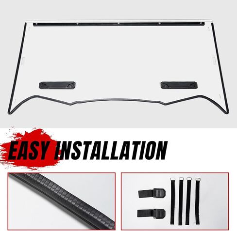 A & UTV PRO Front Full Vented Windshield for Kawasaki Teryx 800 / Teryx4 800 2016-2025, Dustproof Clear Poly Window Adjustable Vents full Windscreen for Kawasaki Teryx Teryx4 Accessories in Saudi Arabia
