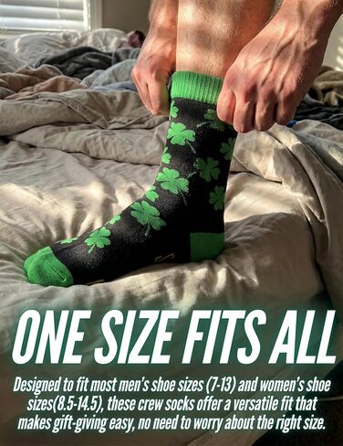 هدايا InnoBeta الأيرلندية للنساء والرجال، جوارب عيد القديس باتريك، هدايا عيد ميلاد ذات طابع أيرلندي، جورب طاقم مقاس واحد in Kuwait