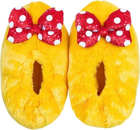Yellow Slippers with Red Sequin Bow (Adult Women’s Midium) in Saudi Arabia