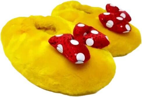 Yellow Slippers with Red Sequin Bow (Adult Women’s Midium) in Saudi Arabia