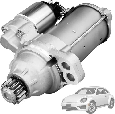 Starter Motor FIT VW Jetta 2013–2018, Passat 2014–2020, Golf 2015–2018, GTI 2015–2018, Beetle 2013–2019, Atlas 2018–2019 – 12V 1.1KW 13 Teeth CCW – Replace OE# 02M-911-024R in Kuwait