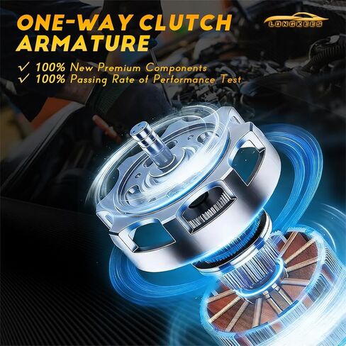 Starter Motor FIT VW Jetta 2013–2018, Passat 2014–2020, Golf 2015–2018, GTI 2015–2018, Beetle 2013–2019, Atlas 2018–2019 – 12V 1.1KW 13 Teeth CCW – Replace OE# 02M-911-024R in Kuwait