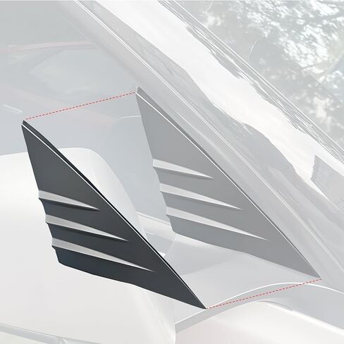 A-Pillar Trim Triangle Window Sticker Compatible with 2020-2025 Tesla Model Y, a Pair of Driver and Passenger Side Trim ABS (Matte Black) in Kuwait