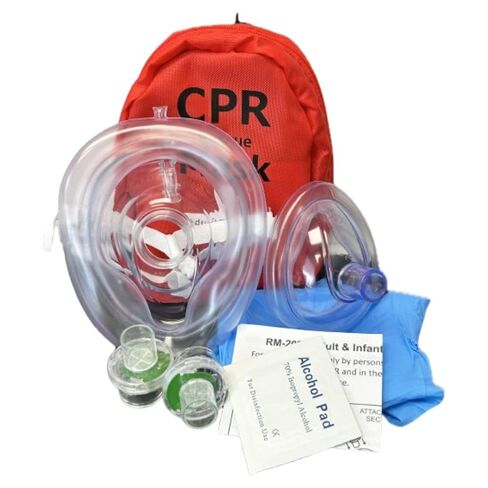 Pack of 5 MCR Medical Adult & Infant CPR Mask Combo Kits (with 2 Valves ea.) in Kuwait